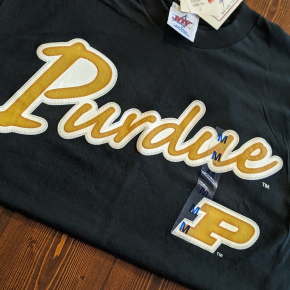 Black Purdue College T-shirt (Tee Shirt) Short Sleeve NWT Medium - Picture 5 of 15